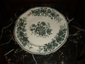 Старинная большая тарелка-блюдо ЧЕРТОПОЛОХ №1,d-30см, опак, 3 клейма, Гарднер, Россия,1840-е гг