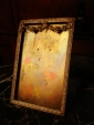 Старинная настольная рамка для фото ГИРЛЯНДА, в стиле АМПИР, золоченая бронза, 19в. высота-18см - вид 2