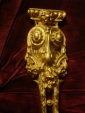 Старинная мебельная накладка ГИРЛЯНДА, ЛАПЫ, золоченая бронза, Ампир, н.19в. h-21.5см - вид 3