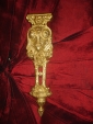 Старинная мебельная накладка ГИРЛЯНДА, ЛАПЫ, золоченая бронза, Ампир, н.19в. h-21.5см - вид 1