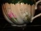 Старин.чайная пара ГВОЗДИКИ, фарфор,ручная роспись,рельефный декор, Гарднер без клейма,1870е,дефекты - вид 2