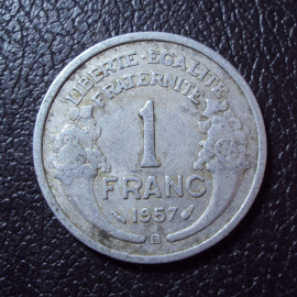 Франция 1 франк 1957 b год.