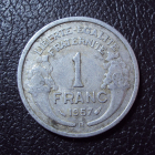 Франция 1 франк 1957 b год.