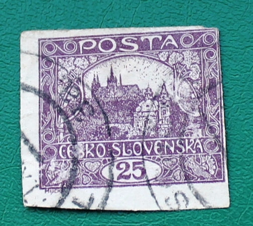 Чехословакия 1919 Прага Градчаны Sc#29 Used