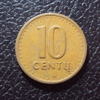 Литва 10 центов 1991 год.