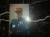 Старинная полихромная открытка.ПМВ. ГЕНЕРАЛ ЖОФФР, портрет, форма, ордена