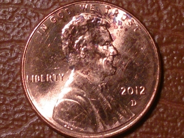 1 цент 2012 год, D - монетный двор Денвер, США _214_