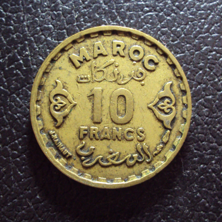 Марокко Французский 10 франков 1371 / 1952 год.