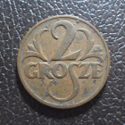 Польша 2 гроша 1927 год.