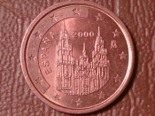 Испания, 2 Евро цента (2 cent) 2000 год, Собор св. Якова. _216_