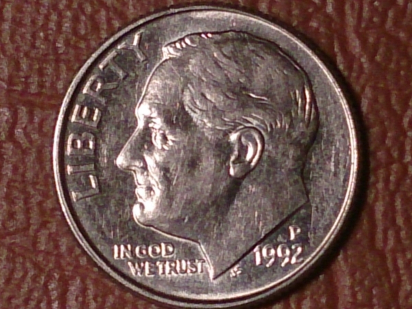 10 центов (1 дайм) 1992 г. (Р) США _216_