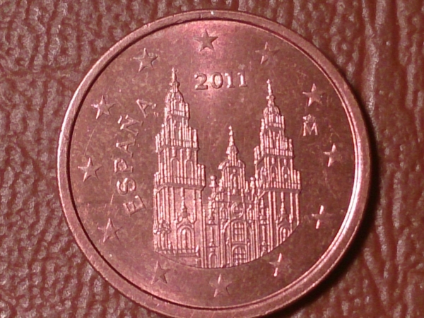 Испания, 2 Евро цента (2 cent) 2011 год, Собор св. Якова. _216_