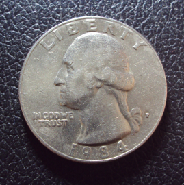 США 25 центов 1984 p год.