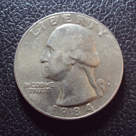 США 25 центов 1984 p год.