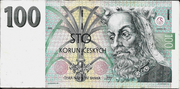 Чехия 100 крон 1995 года