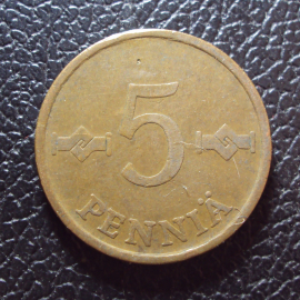 Финляндия 5 пенни 1969 год.