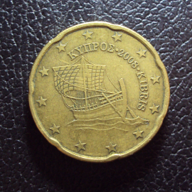 Кипр 20 евро центов 2008 год.