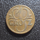 Польша 1 грош 1937 год.
