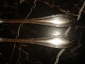 Старинные ВИЛКИ в стиле АМПИР (2 штуки) ,рельефный декор, серебрение, клеймо SCHWERTER SILBER - вид 7