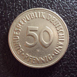 Германия 50 пфеннигов 1950 f год.