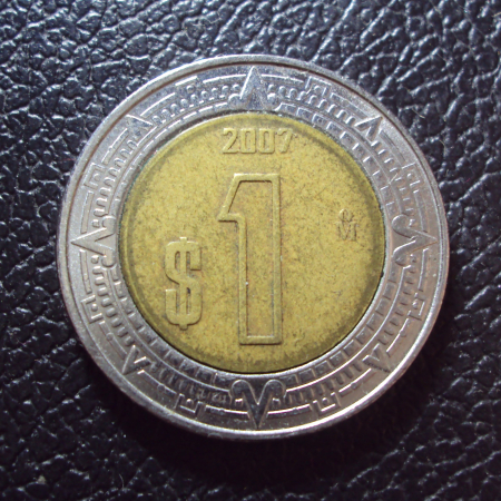 Мексика 1 песо 2007 год.