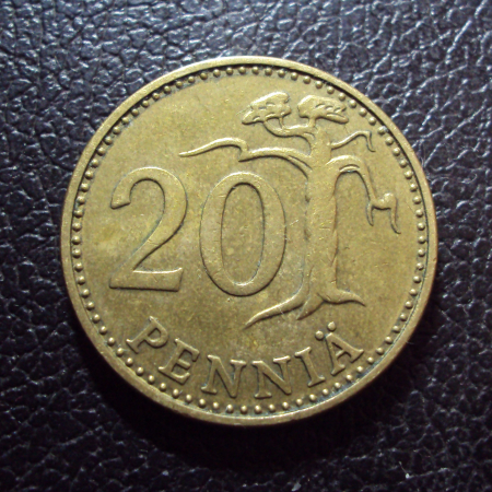 Финляндия 20 пенни 1976 год.