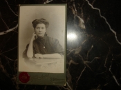 Старинный визит-портрет.ГИМНАЗИСТКА, СПб, фотография КОДЛУБОВИЧ 1908г. 