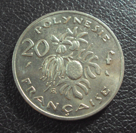 Французская Полинезия 20 франков 1970 год.