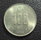 Турция 100000 лир 2002 год.
