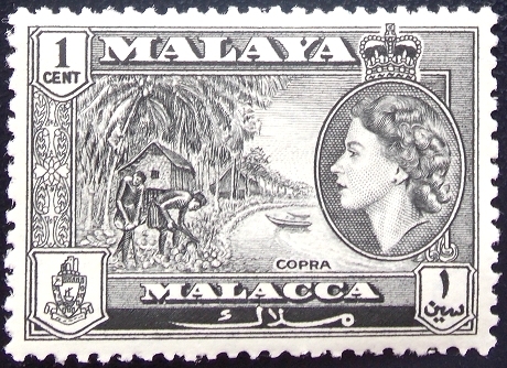 Малазийские Федеральные земли 1957 год . Королева Елизавета-Копра .