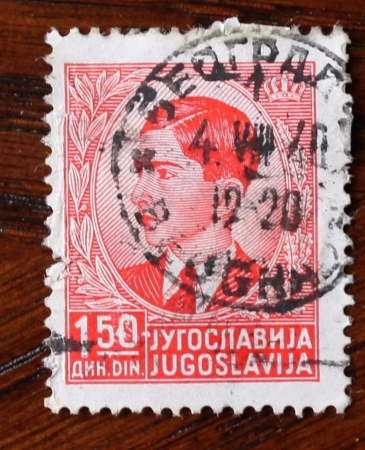 Югославия 1933 король Александр надпечатка Sc#89 Used