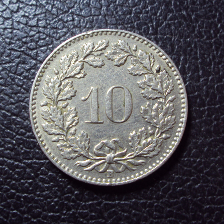 Швейцария 10 раппен 1962 год.