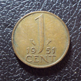 Нидерланды 1 цент 1951 год.