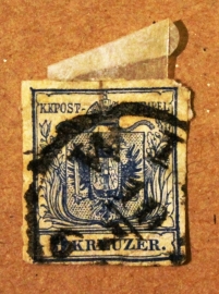 Австро-Венгрия 1850 Герб Первые марки  Sc#5 type II Used