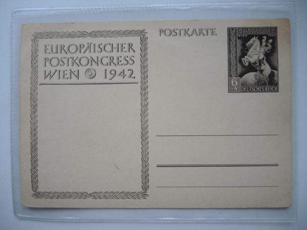 Открытка / Почтовая карточка "Почтовый конгресс в Вене", чистая, 1942 г. Германия, 3 Рейх