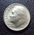 США 10 центов 1 дайм 1984 p год.