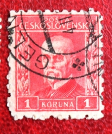 Чехословакия 1925 президент Томаш Масарик  Sc#105 Used