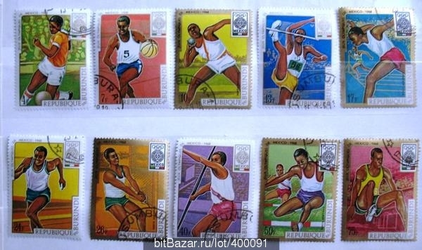 Бурунди 1968 Олимпиада Sc#260-264,C88-C92 Used