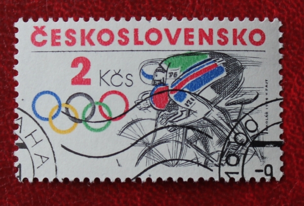 Чехословакия 1984 Олимпиада Велоспорт Sc#2528 Used