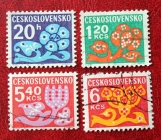 Чехословакия 1971-72 Доплатная Sc#J96, J101, J105,J106 Used