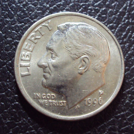 США 10 центов 1 дайм 1996 p год.