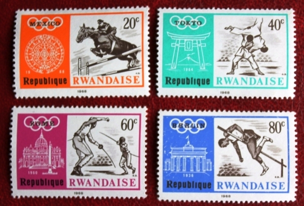 Руанда 1968 Олимпийские Игры Sc#266-269 MNH