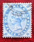 Мальта 1885 стандарт  Виктория  Sc#11b Used