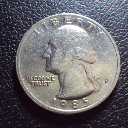 США 25 центов 1985 p год.