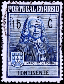 Португалия 1925 год . Маркиз де Помбал (1699 – 1782) .