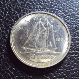 Канада 10 центов 1986 год.