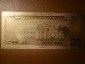 Сувенирная банкнота Золотая купюра 20$ долларов США - вид 1