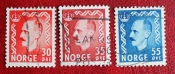 Норвегия 1950-52 король Хокон VII Sc#312,323,324 Used