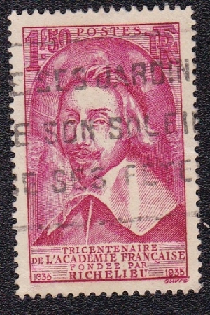 1935 Франция 300 лет Академии кардинала Ришелье марки  1043