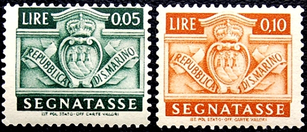 Сан Марино 1945 год . Доплатные марки . (1)
